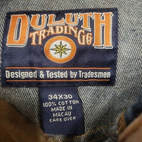 Duluth Trading Co. Men's thick Blue Denim Work Jeans: 34x30 - Picture 6 of 6